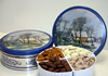 Grist Mill Gift Tins - Old fashioned country winter scene, of a grist mill.